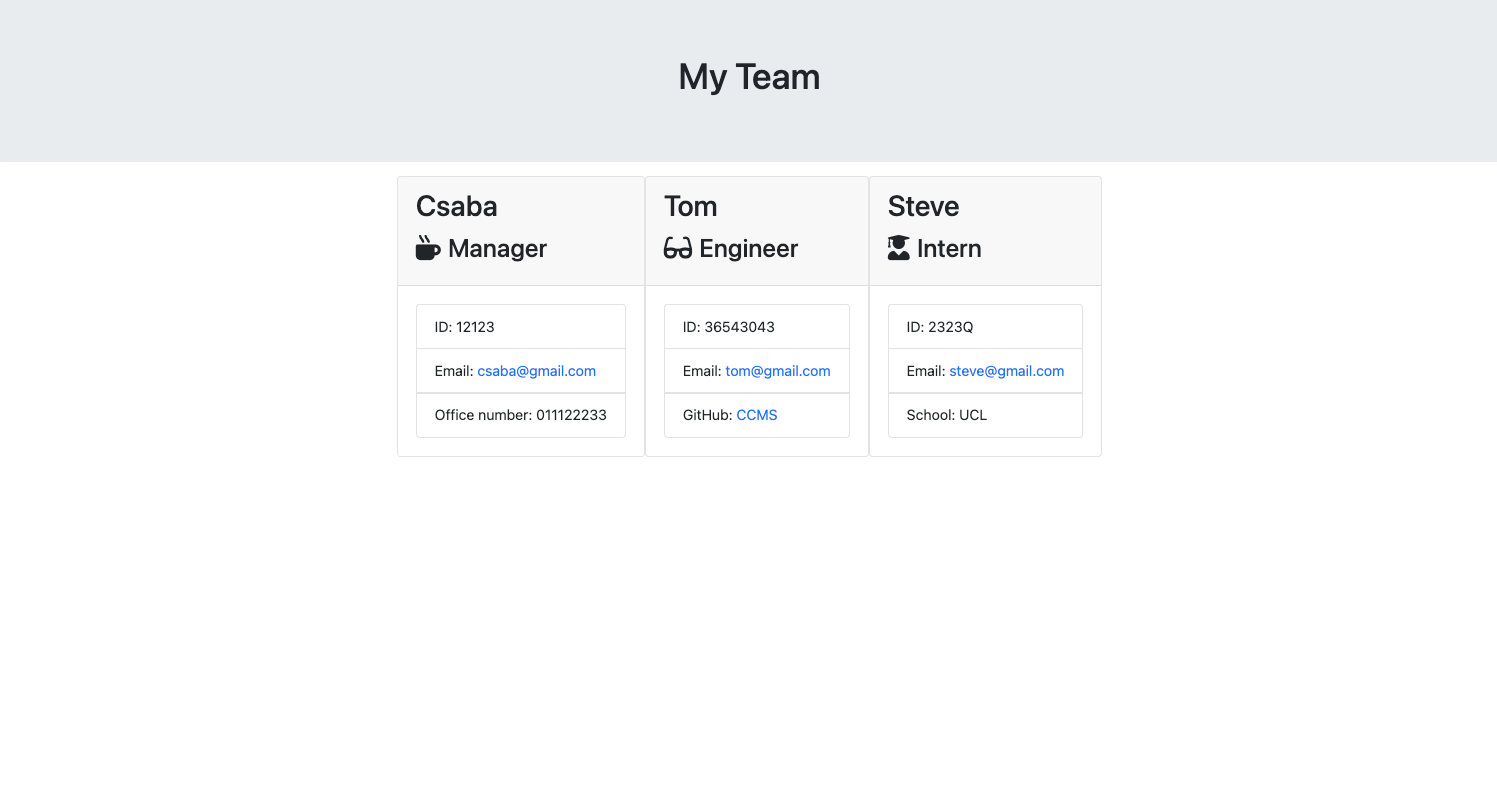 Team-Profile-Generator-Screenshot